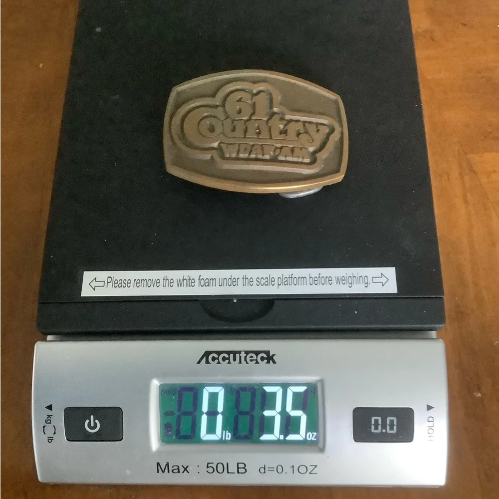 Vintage 61 Country WDAF AM Belt Buckle